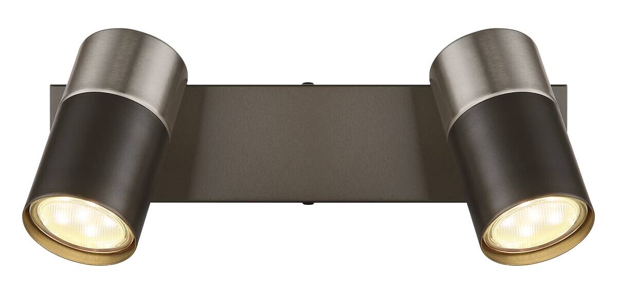 GLOBO Spot schwarz Metall B/H/L: ca. 6x12x26 cm GU10 2 Brennstellen
