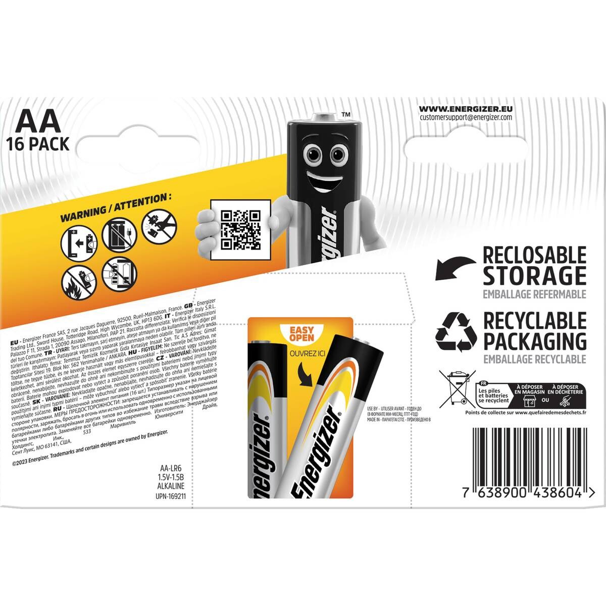 Energizer Batterie Power AA/Mignon (LR6) 16er Pack