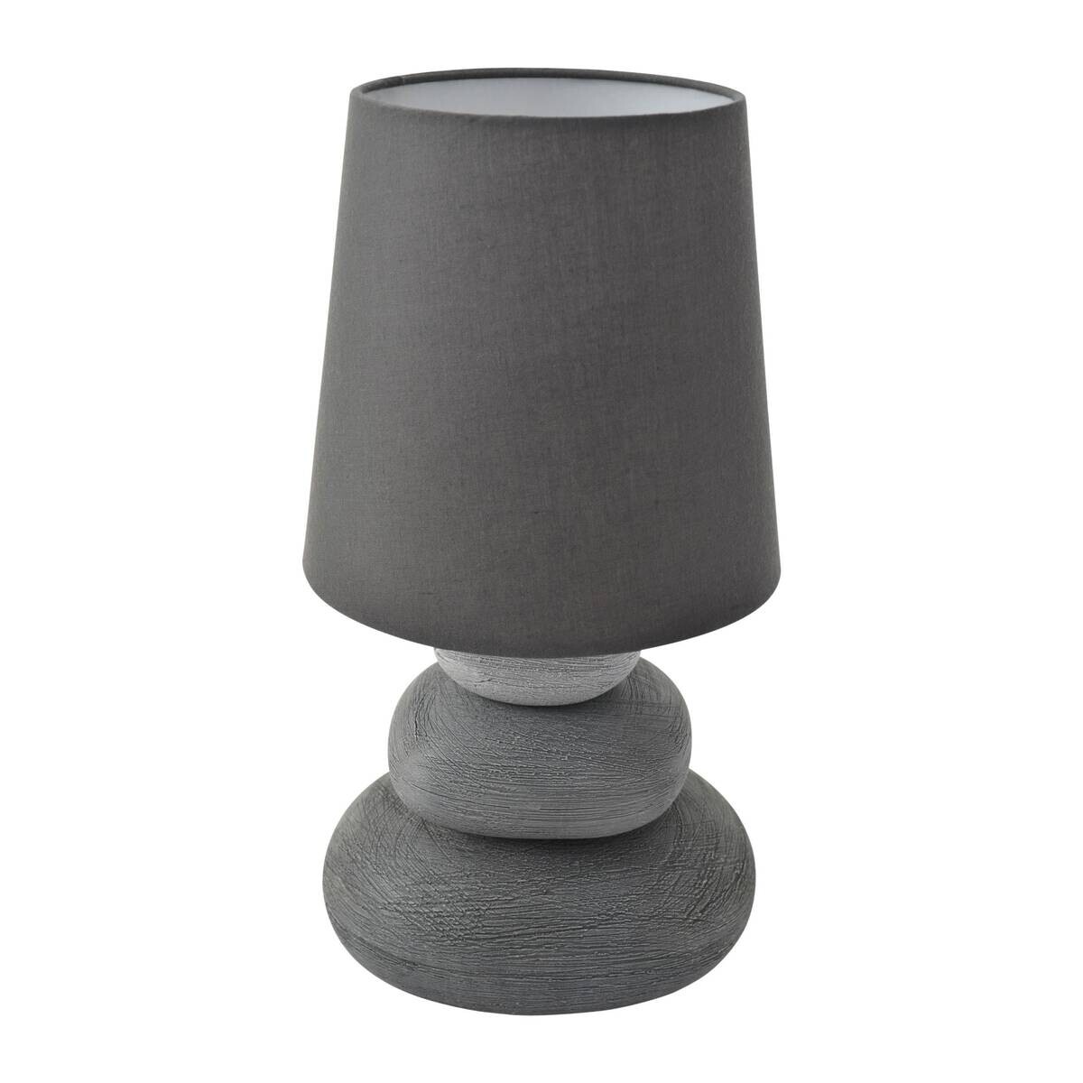 Näve Leuchten Tischleuchte 3045216 grau Keramik B/H/T: ca. 16x31x16 cm E14 1 Brennstellen