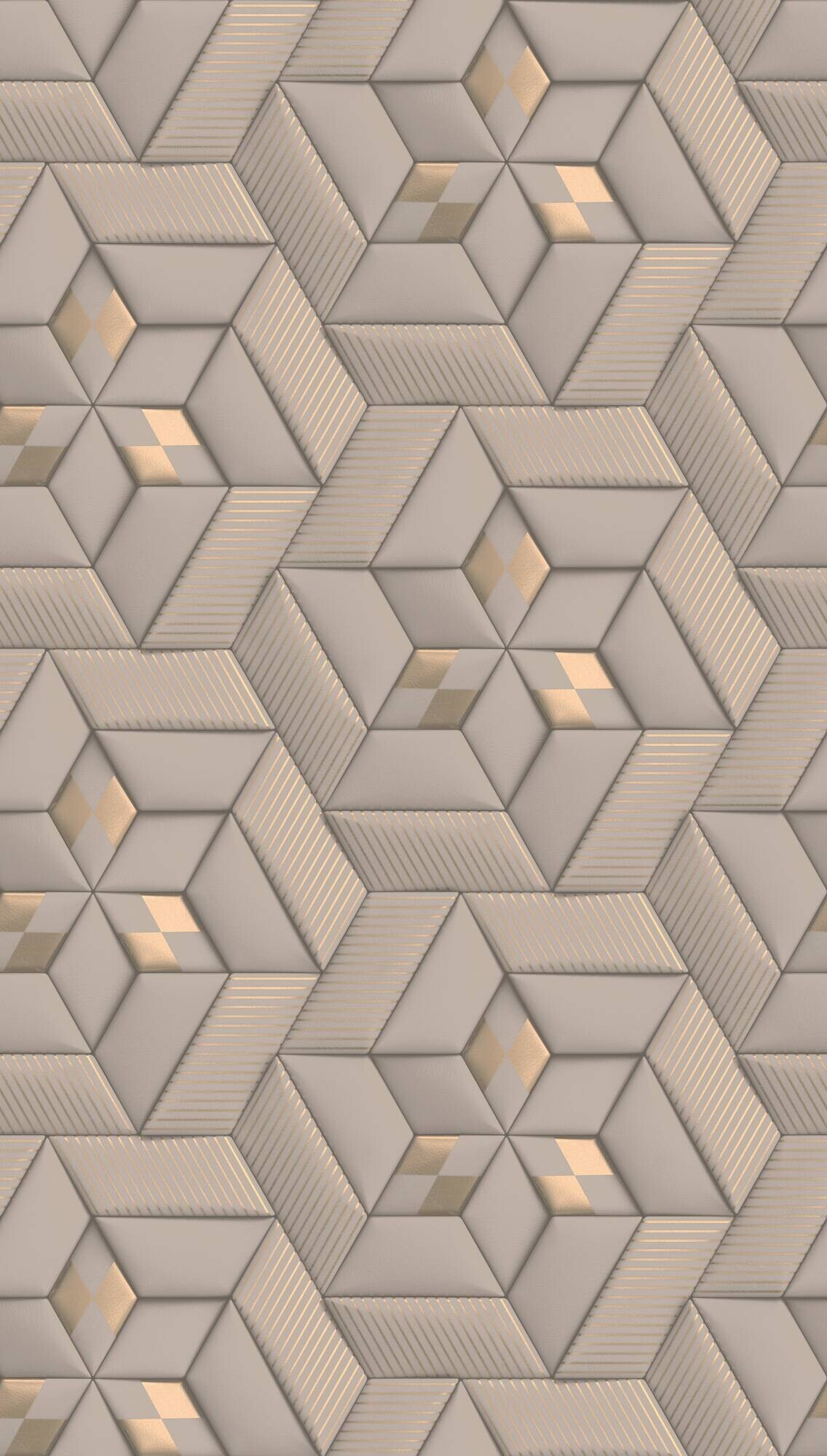 Livingwalls Fototapete 3D-Optik bronze grau taupe B/L: ca. 280x159 cm