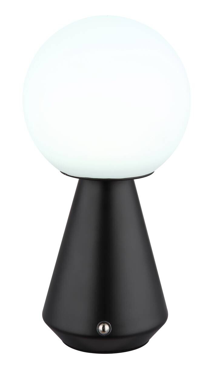 GLOBO Tischleuchte Opal mattschwarz Acryl Metall H/D: ca. 23,5x12 cm 1 Brennstellen