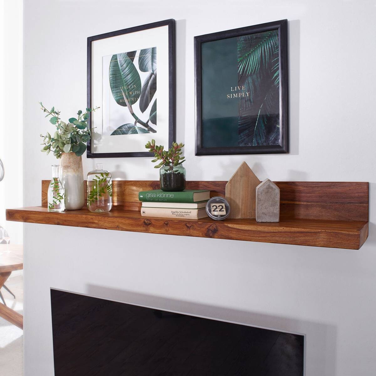 Wandregal natur B/H/T: ca. 160x17x24 cm