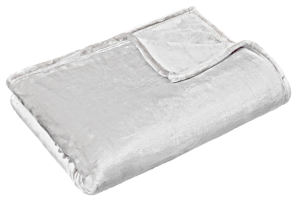 Wohndecke Cashmere touch silber 100% Polyester B/L: ca. 140x180 cm