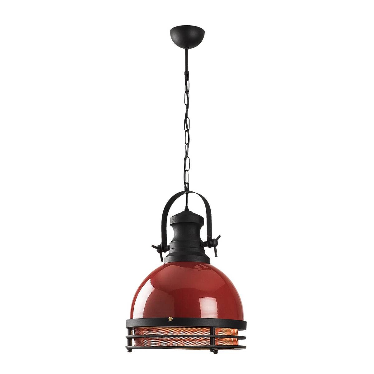 Opviq Pendelleuchte Saglam-3762 rot schwarz B/H/T/L/D: ca. 32x144x32x32x32 cm E27 1 Brennstellen