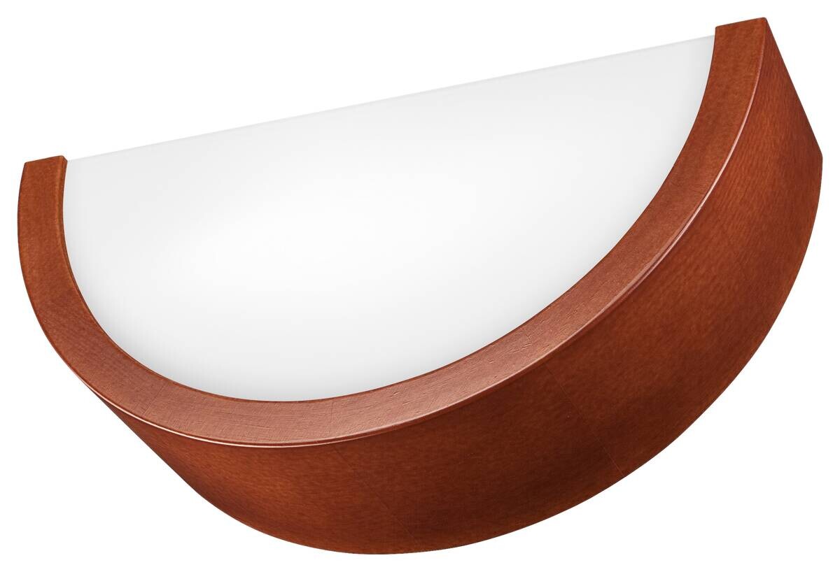 Lamkur Wandleuchte rustikal Glas Holz B/H/L: ca. 20x14x30 cm E27 1 Brennstellen