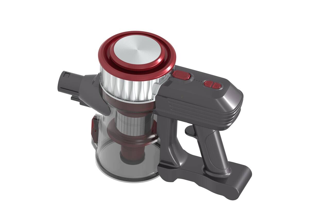 POCOline Handstaubsauger rot grau Metall Kunststoff B/H/L: ca. 12,5x120x32 cm