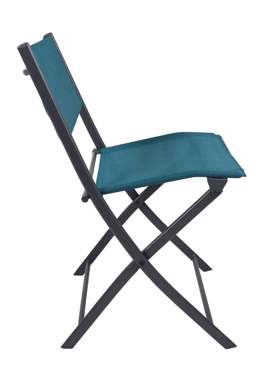 VCM Gartenstuhl 4er Set Sumila türkis Textilene B/H/L: ca. 45x79x46 cm