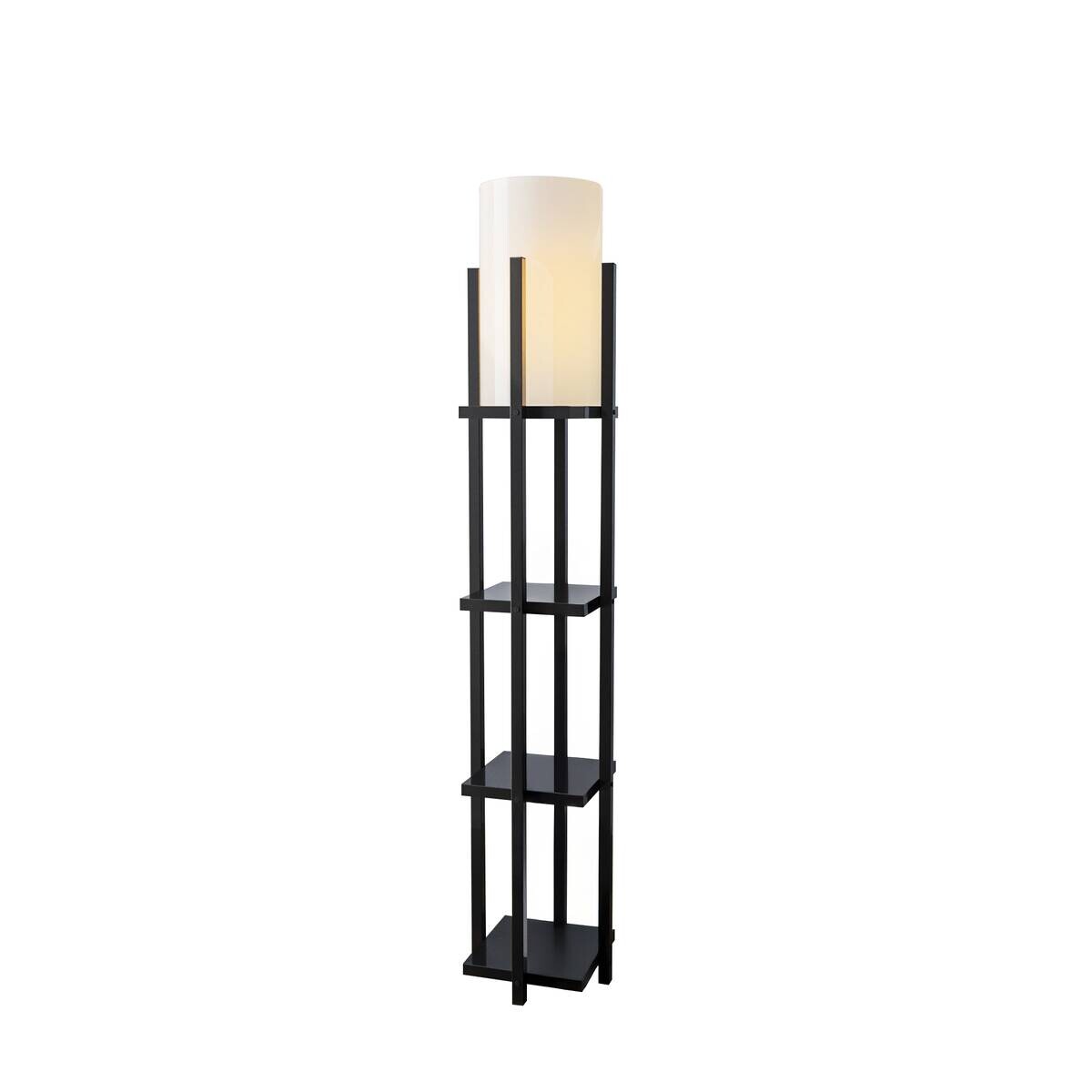 Opviq Stehlampe schwarz Metall B/H/T/L/D: ca. 25x130x25x25x25 cm E27 1 Brennstellen