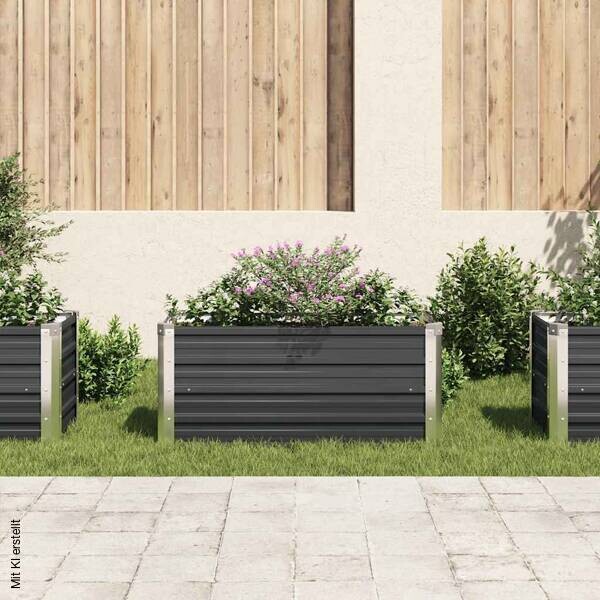 Hochbeet anthrazit Stahl B/H/L: ca. 40x45x100 cm