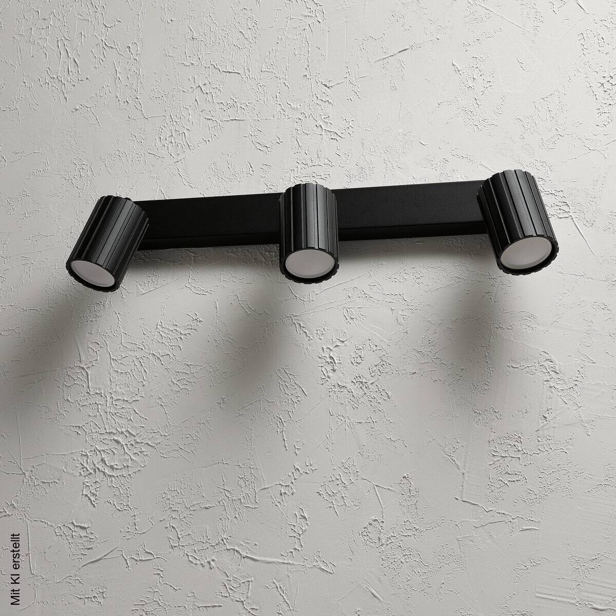 Lamkur Strahler Prisma schwarz Stahl B/H/L: ca. 6,5x16,5x45 cm 3 Brennstellen