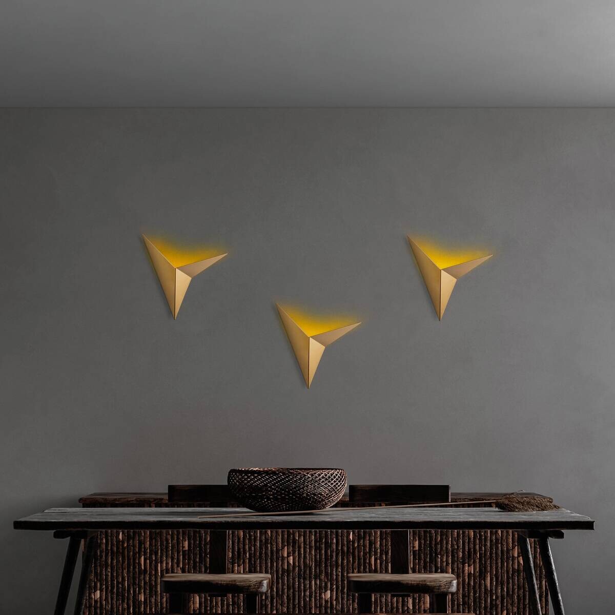 Opviq Wandleuchte gold Metall B/H/L: ca. 5x34x34 cm G9 1 Brennstellen