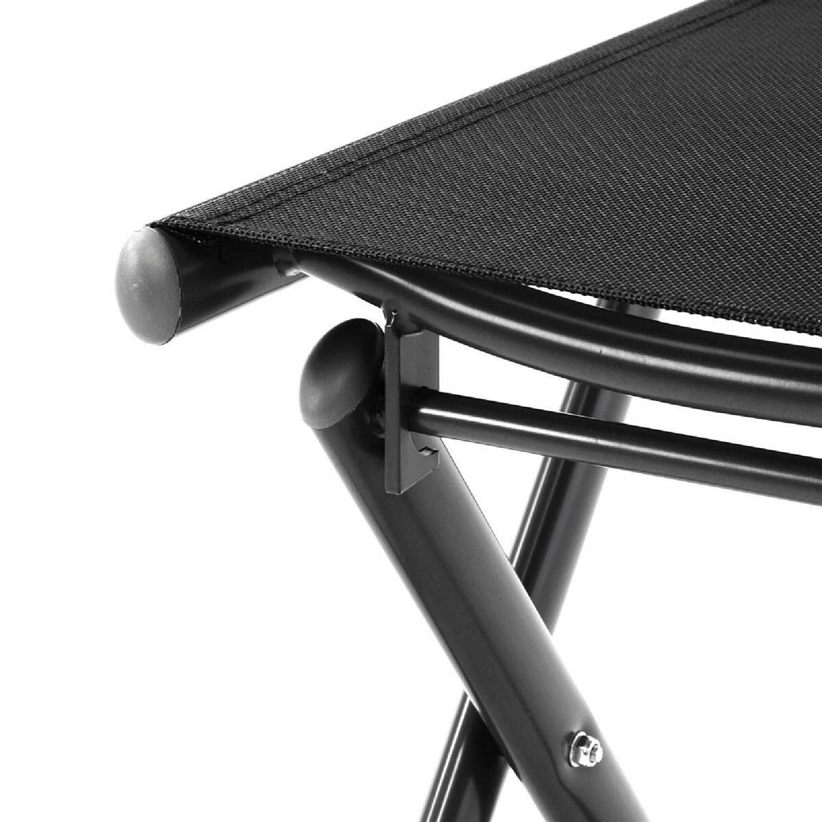 VCM Gartenhocker schwarz Aluminium B/H/T: ca. 40x40x45 cm