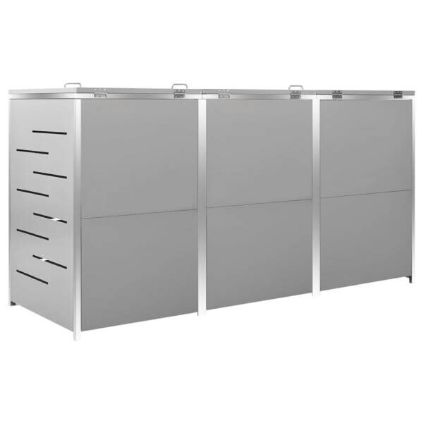 vidaXL Mülltonnenbox grau