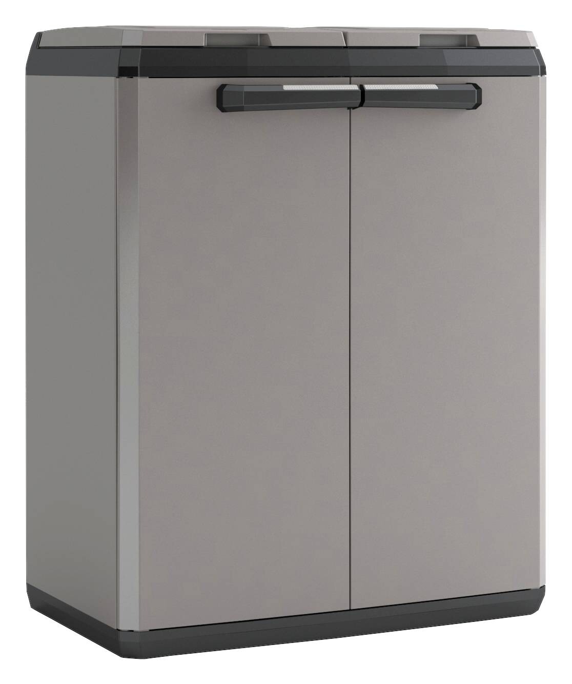 Recyclingschrank Split Basic grau Kunststoff B/H/T: ca. 68x85x39 cm