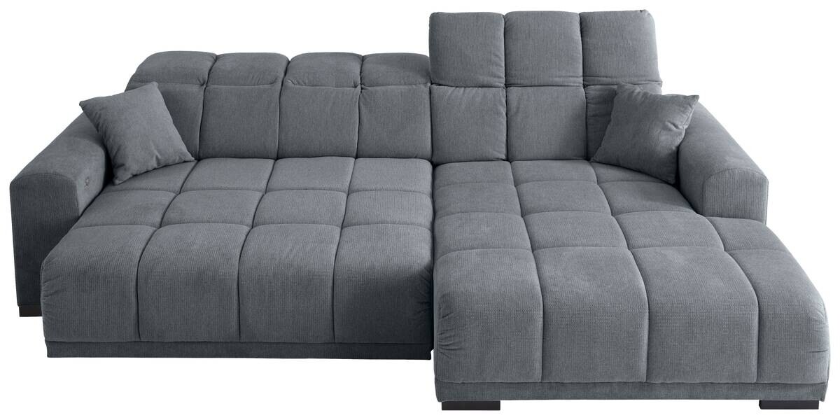Ecksofa mit elektrischer Sitztiefenverstellung grau Microfaser B/H/T: ca. 301x113x195 cm