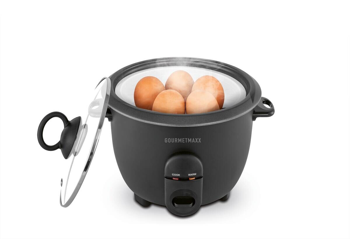 GOURMETmaxx Reiskocher schwarz B/H/L: ca. 23,9x20,4x23,9 cm