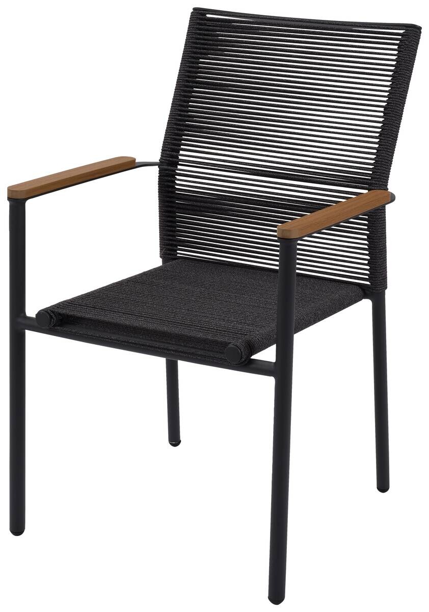 POCOline Gartenstuhl Turin dunkelgrau Webstoff B/H/L: ca. 60x87x56 cm