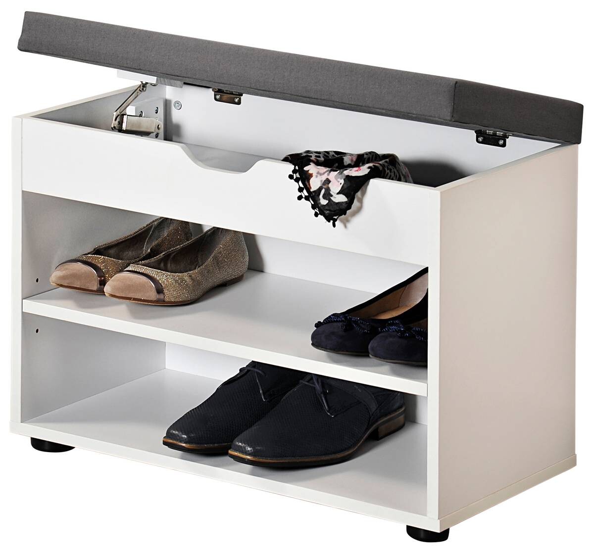 Kesper Schuhregal weiß Spanplatte B/H/L: ca. 30x47x60 cm