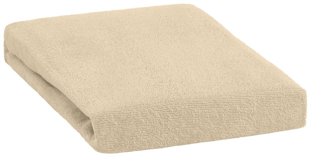 Frottee Spannbetttuch beige 100% Baumwolle B/L: ca. 70x140 cm
