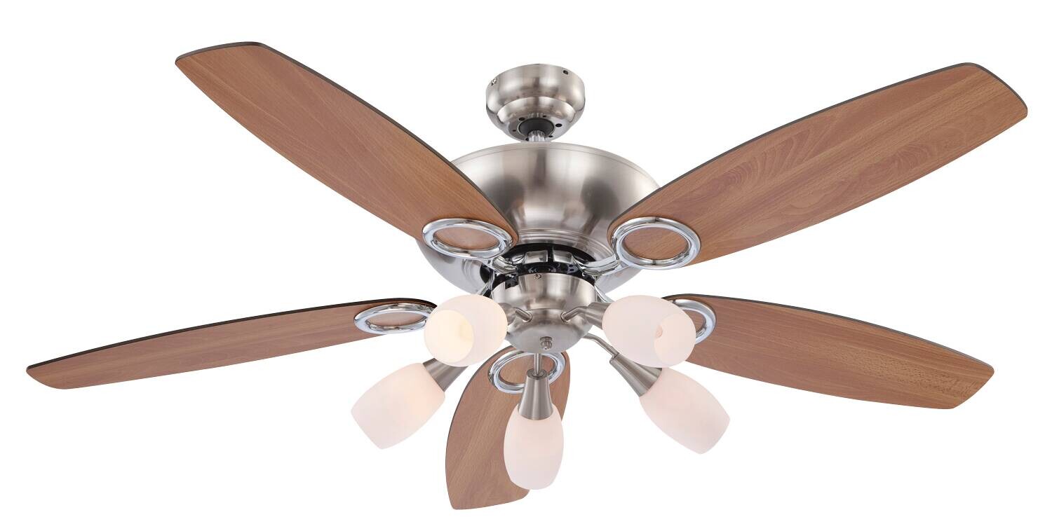 GLOBO Deckenventilator nickel Opal H/D: ca. 49,5x130 cm max. 40 W