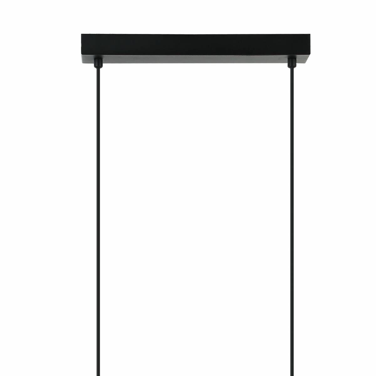 Lamkur Pendelleuchte Maddie schwarz Glas Stahl B/H/L: ca. 120x23x93 cm E14 5 Brennstellen