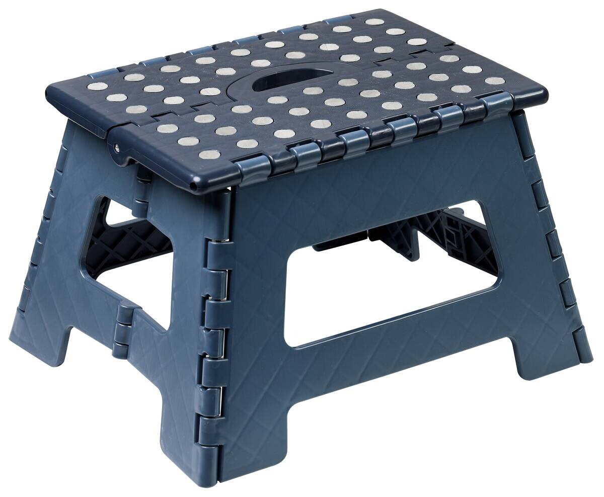 Klapphocker dunkelblau B/H/L: ca. 27x6x35 cm