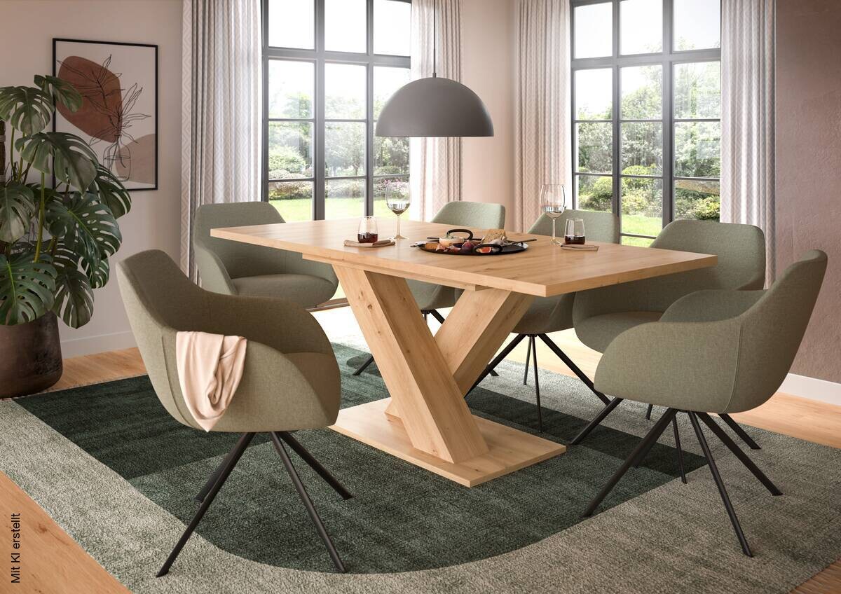 Esstisch MOTION Artisan Oak Nachbildung B/H/T: ca. 150x76x90 cm
