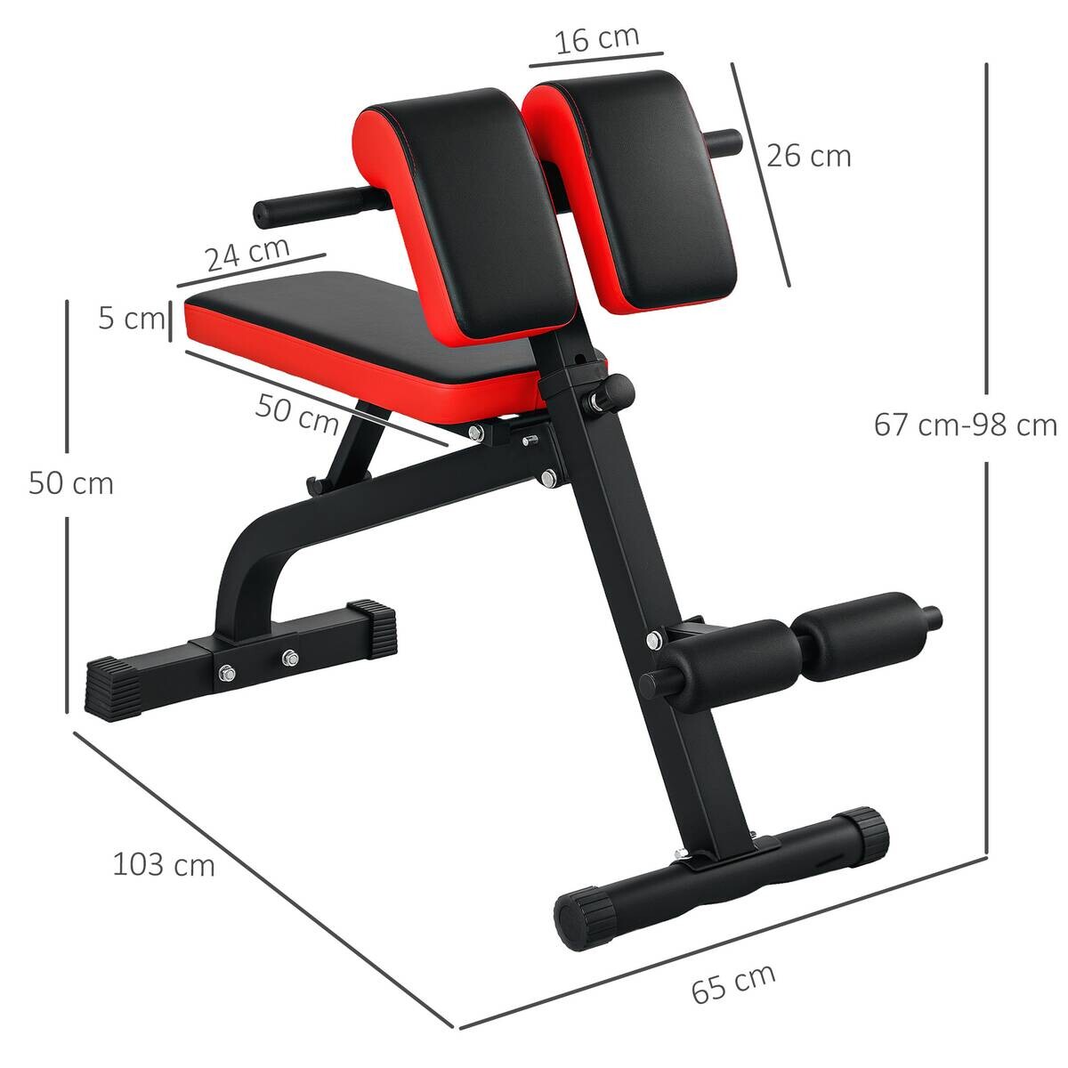 SPORTNOW Hantelbank schwarz Kunstleder B/H/L: ca. 65x98x103 cm
