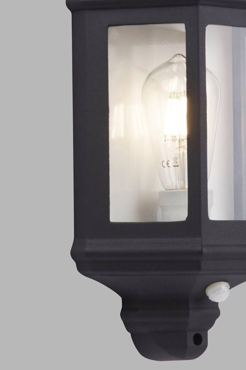 Wandaußenleuchte schwarz weiß klar B/H/T: ca. 17x36x10 cm