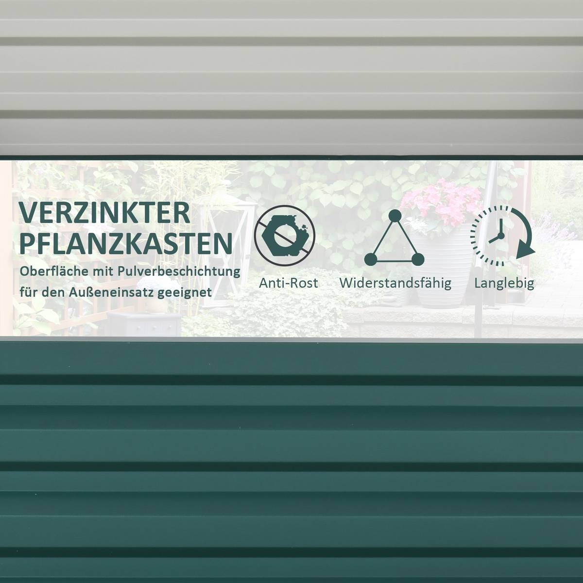 Outsunny Pflanzenbeet mit offenem Boden B/H/L: ca. 120x30x120 cm