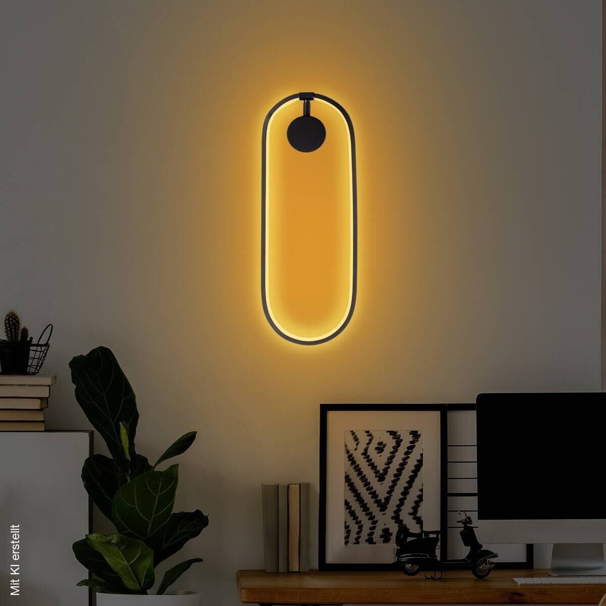 Opviq LED-Wandleuchte schwarz B/H/T: ca. 17x48x10 cm