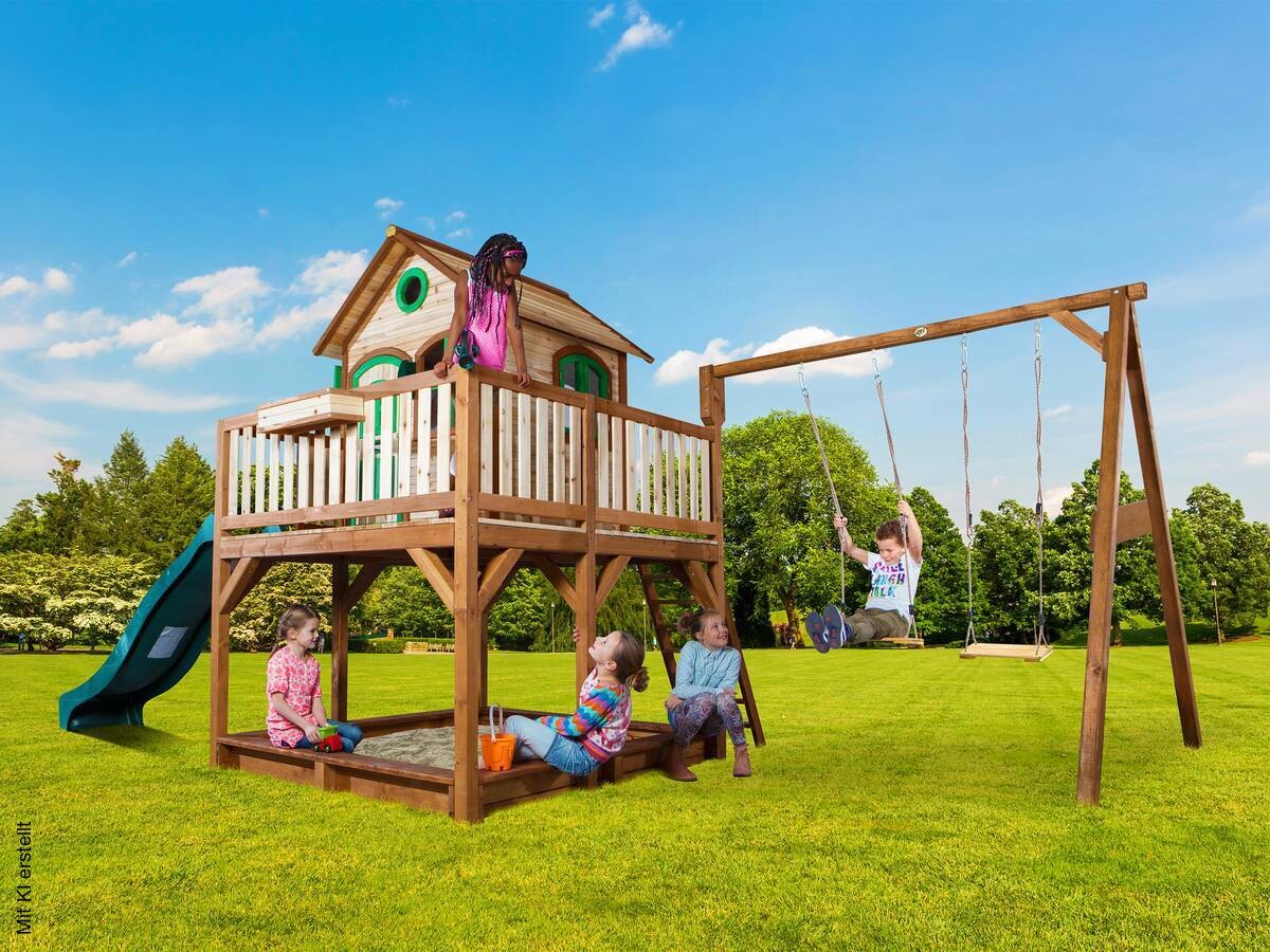 AXI Spielhaus Liam braun B/H/L: ca. 613x291x277 cm