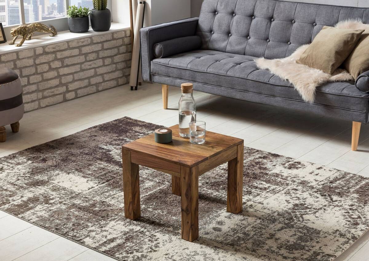 Wohnling Couchtisch natur Echtholz B/H/T: ca. 45x40x45 cm