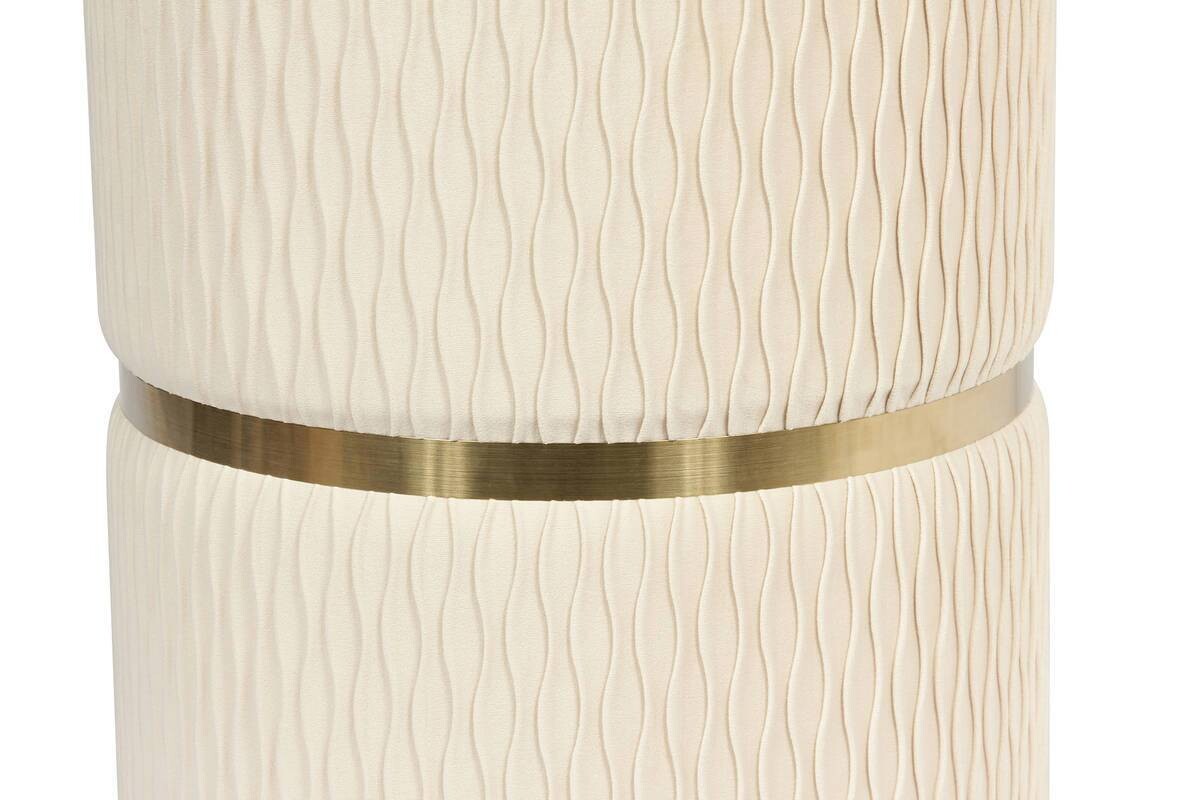 360 Living Hocker Milas 100 2er-Set creme H/D: ca. 44x36 cm