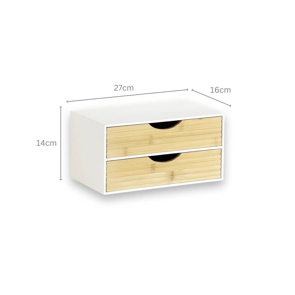 Organizer weiß Holz B/H/L: ca. 16x14x27 cm