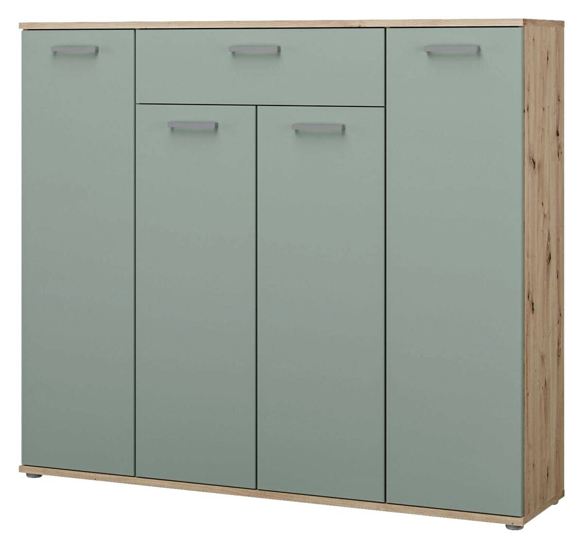 Kommode Eiche Artisan Nachbildung salbei B/H/T: ca. 139x121x35 cm