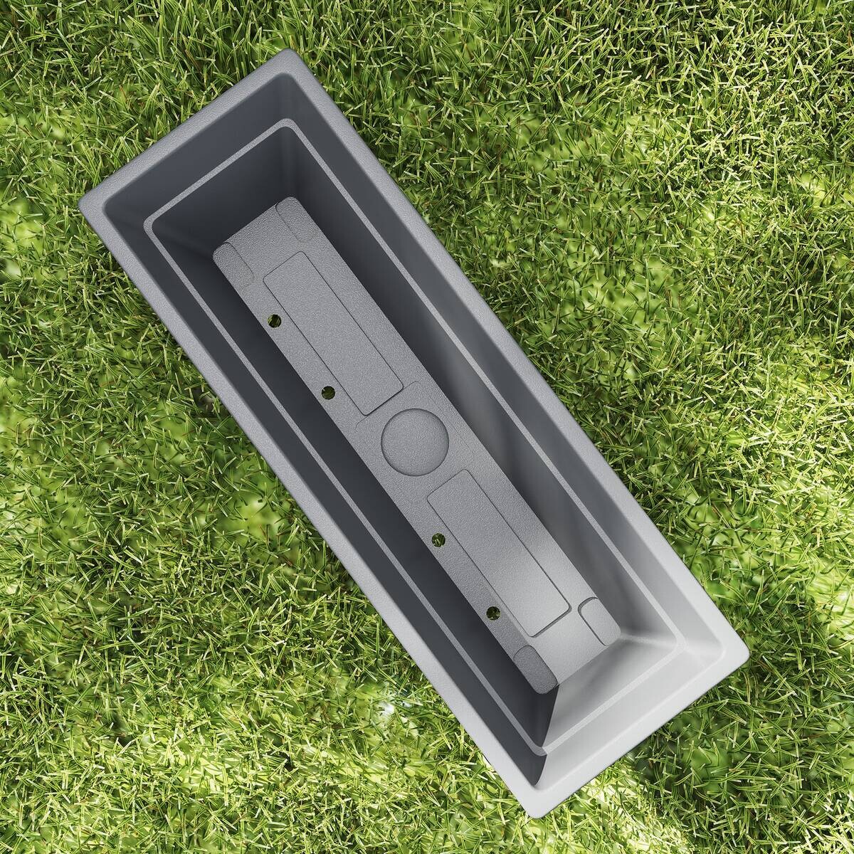 Outsunny Pflanztopf 5er Set grau Kunststoff B/H/L: ca. 21x16x59 cm