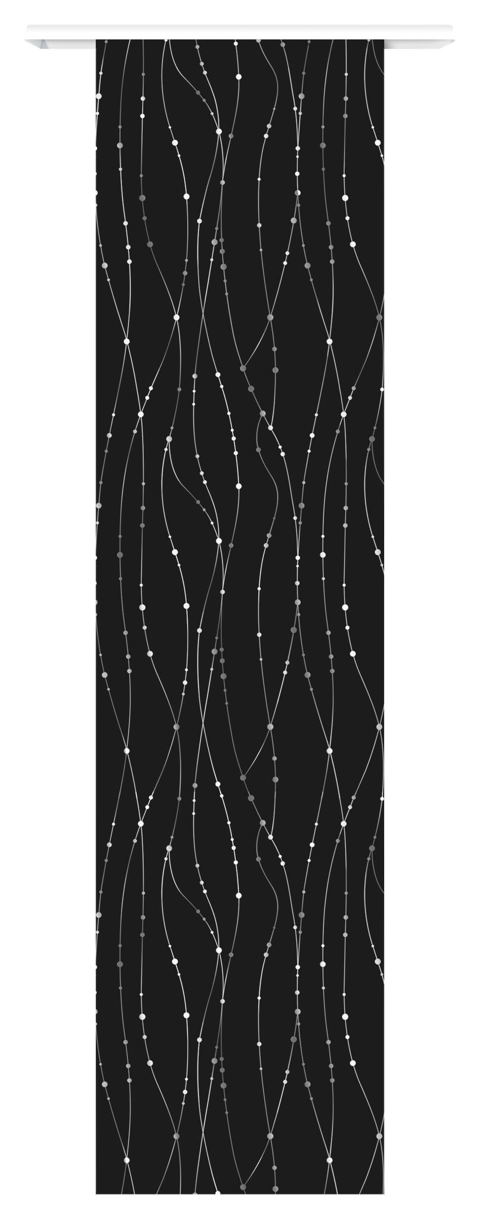 Schiebevorhang New Point schwarz B/L: ca. 60x245 cm