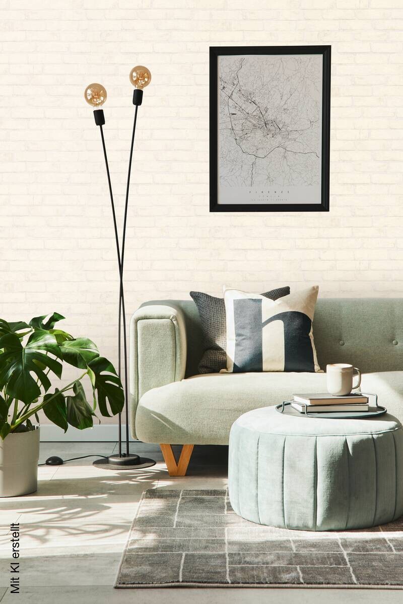 A.S.Creation Vliestapete Best of Wood`n Stone 2nd Edition Steine weiß B/L: ca. 53x1005 cm