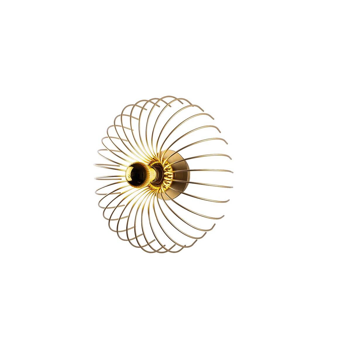 Opviq Wandleuchte gold B/H/T: ca. 36x36x12 cm E27 1 Brennstellen