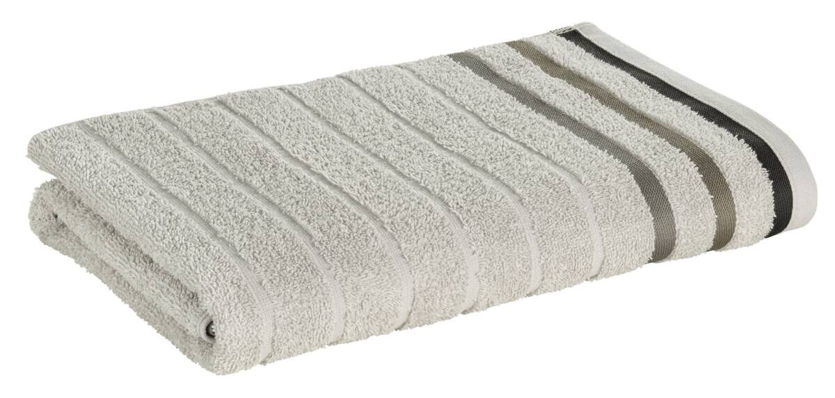 oh cosy Duschtuch Marta hellgrau 100% Baumwolle B/L: ca. 70x140 cm