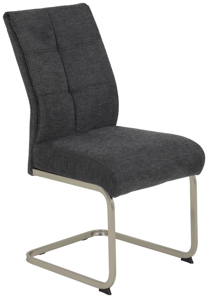 Schwingstuhl Ines, 4er-Set anthrazit Microfaser Webstoff Metall B/H/T: ca. 50x99x66 cm