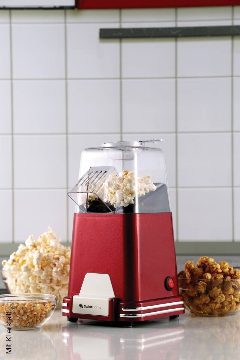 SWISS HOME Popcornautomat SH-6720 rot Kunststoff B/H/L: ca. 16,5x29,5x20 cm