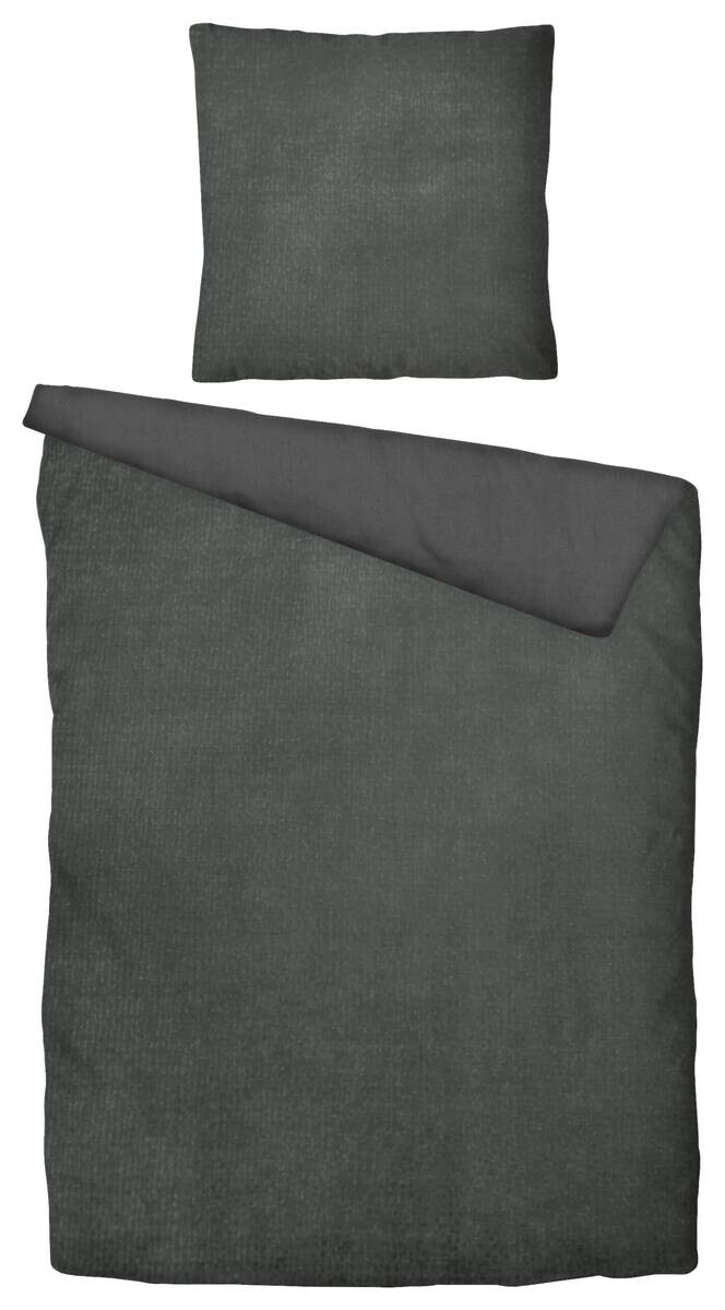 Micorfaser Wende Bettwäsche anthrazit Polyester B/L: ca. 135x200 cm