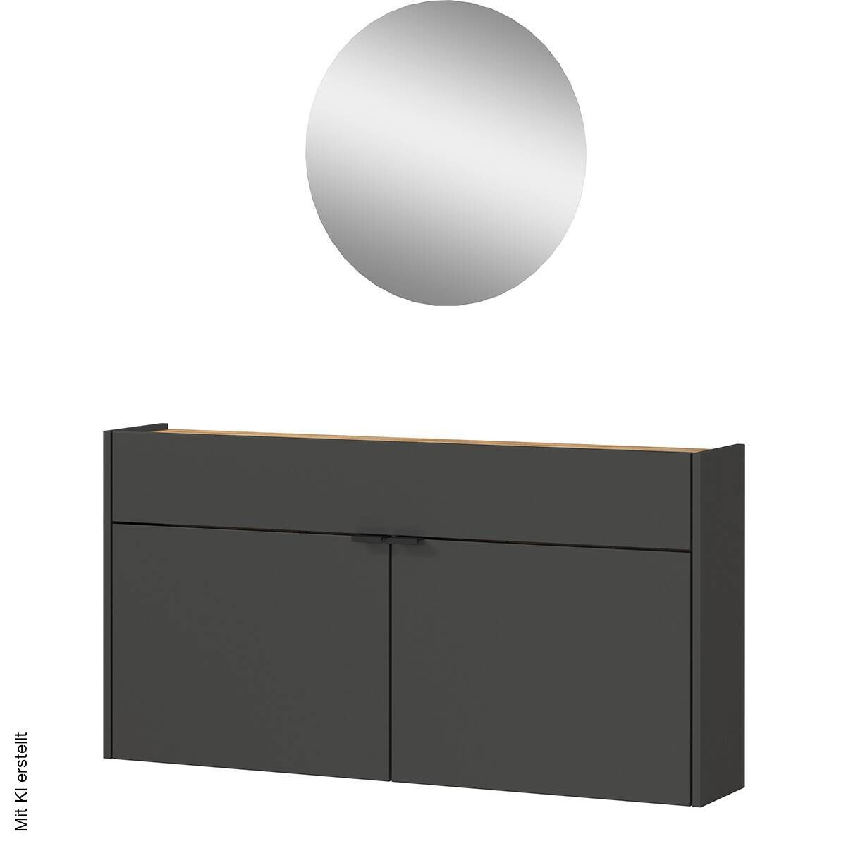 Garderobe 7937-549 Graphit Optik Eiche Navarra Nachbildung B/H/T: ca. 110x200x22 cm
