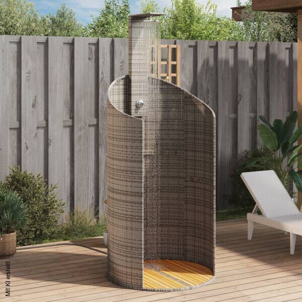 Gartendusche grau B/H/L: ca. 100x241,5x100 cm
