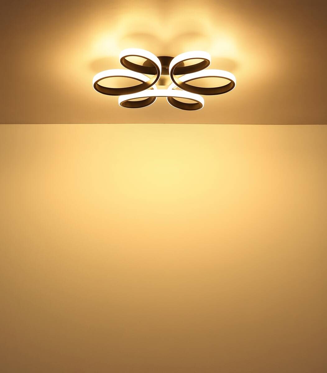 GLOBO LED-Deckenleuchte ORBITA schwarz Kunststoff Metall B/H/T: ca. 36x7x4 cm 1 Brennstellen