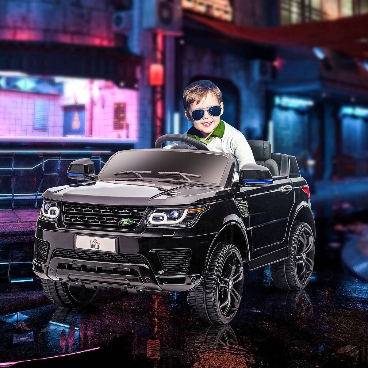 HOMCOM Kinderauto schwarz B/H/L: ca. 68x110x52 cm