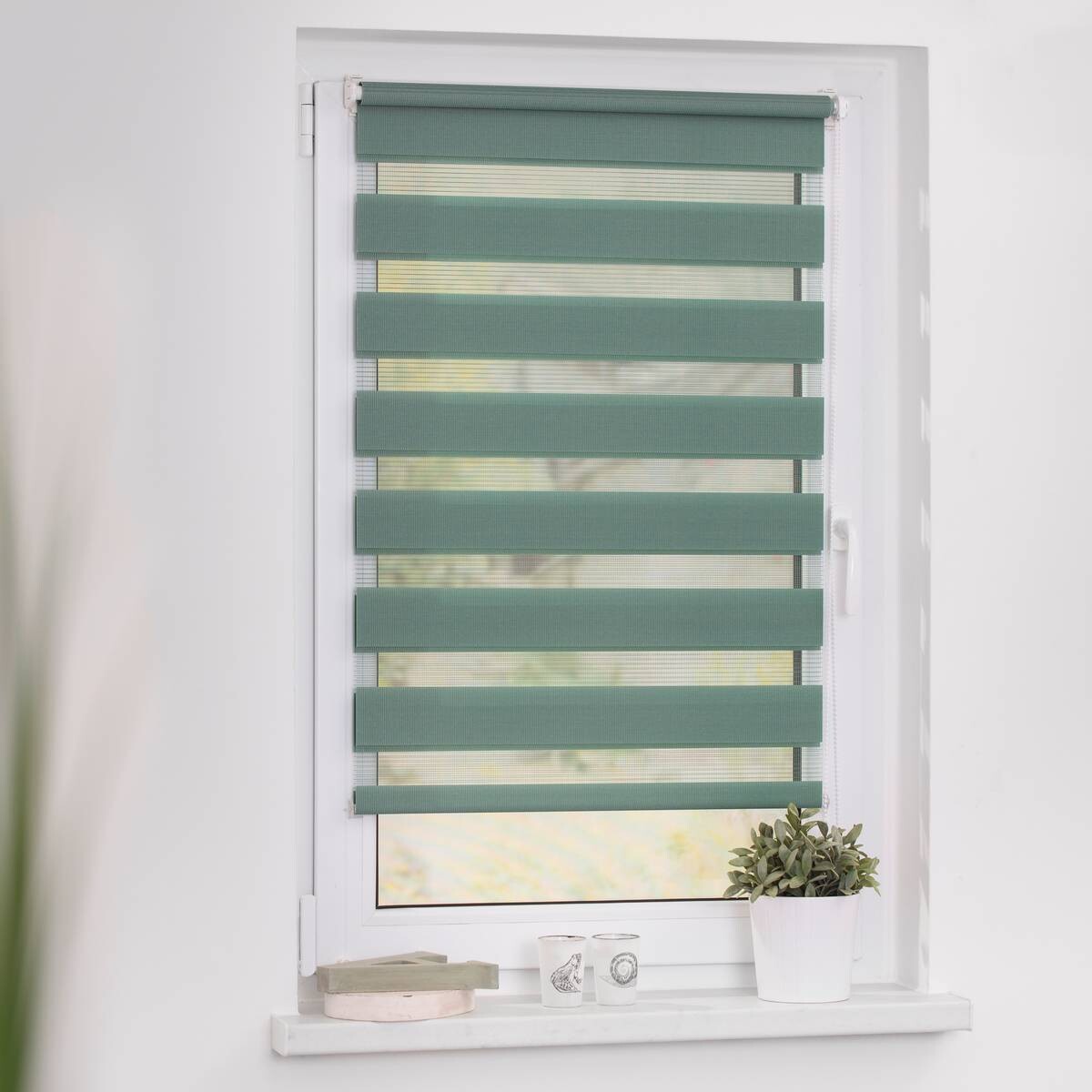 LICHTBLICK Doppelrollo Duo salbei B/L: ca. 100x150 cm