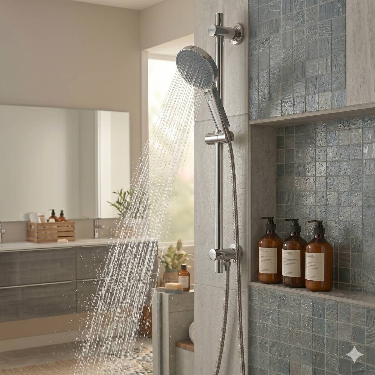 POCOline Brausegarnitur Paris Chrom L/D: ca. 70x12 cm